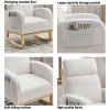 [Video] Welike 27.6"W Modern Accent High Backrest Living Room Lounge Arm Rocking Chair; Two Side Pocket(W83461090)