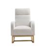 [Video] Welike 27.6"W Modern Accent High Backrest Living Room Lounge Arm Rocking Chair; Two Side Pocket(W83461090)