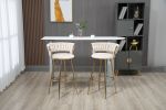 COOLMORE Bar Stools with Back and Footrest Counter Height Bar Chairs