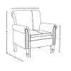Mid-Century Modern Accent Chair; Linen Armchair w/Tufted Back/Wood Legs; Upholstered Lounge Arm Chair Single Sofa for Living Room Bedroom; Light Blue
