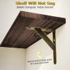 4Packs Corner Floating Shelf Wall Mount Display Storage Shelf Organizer Wood Metal Bedroom Living Room DÃ©cor