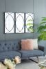 32' Rectangular Wall Mirrors with Black Frame, Home Decor for Living Room Bedroom Entryway