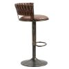 COOLMORE Swivel Bar Stools Set of 2 Adjustable Counter Height Chairs with Footrest for Kitchen, Dining Room 2PC/SET