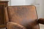 Leisure Chair with Solid Wood Armrest and Feet, Mid-Century Modern Accent chair, for Living Room Bedroom Studio chair