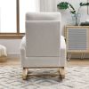 [Video] Welike 27.6"W Modern Accent High Backrest Living Room Lounge Arm Rocking Chair; Two Side Pocket(W83461090)