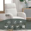 [Video] Welike 27.6"W Modern Accent High Backrest Living Room Lounge Arm Rocking Chair; Two Side Pocket(W83461090)