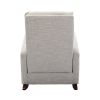 High Back Rocking Chair Nursery Chair .Comfortable Rocker Fabric Padded Seat .Modern High Back Armchair
