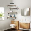 4Packs Corner Floating Shelf Wall Mount Display Storage Shelf Organizer Wood Metal Bedroom Living Room DÃ©cor