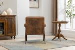 Leisure Chair with Solid Wood Armrest and Feet, Mid-Century Modern Accent chair, for Living Room Bedroom Studio chair