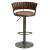 COOLMORE Swivel Bar Stools Set of 2 Adjustable Counter Height Chairs with Footrest for Kitchen, Dining Room 2PC/SET