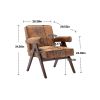 Leisure Chair with Solid Wood Armrest and Feet, Mid-Century Modern Accent chair, for Living Room Bedroom Studio chair
