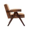 Leisure Chair with Solid Wood Armrest and Feet, Mid-Century Modern Accent chair, for Living Room Bedroom Studio chair