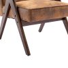 Leisure Chair with Solid Wood Armrest and Feet, Mid-Century Modern Accent chair, for Living Room Bedroom Studio chair