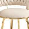 COOLMORE Bar Stools with Back and Footrest Counter Height Bar Chairs