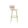 COOLMORE Bar Stools with Back and Footrest Counter Height Bar Chairs
