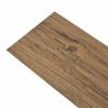 Self-adhesive PVC Flooring Planks 54 ftÂ² 0.08" Walnut Brown