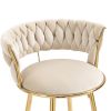 COOLMORE Bar Stools with Back and Footrest Counter Height Bar Chairs
