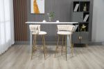 COOLMORE Bar Stools with Back and Footrest Counter Height Bar Chairs