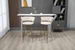 COOLMORE Bar Stools with Back and Footrest Counter Height Bar Chairs