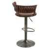 COOLMORE Swivel Bar Stools Set of 2 Adjustable Counter Height Chairs with Footrest for Kitchen, Dining Room 2PC/SET