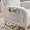 [Video] Welike 27.6"W Modern Accent High Backrest Living Room Lounge Arm Rocking Chair; Two Side Pocket(W83461090)