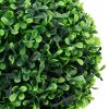 Artificial Boxwood Plants 2 pcs with Pots Ball Shaped Green 12.6"
