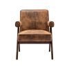 Leisure Chair with Solid Wood Armrest and Feet, Mid-Century Modern Accent chair, for Living Room Bedroom Studio chair