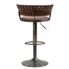 COOLMORE Swivel Bar Stools Set of 2 Adjustable Counter Height Chairs with Footrest for Kitchen, Dining Room 2PC/SET