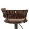 COOLMORE Swivel Bar Stools Set of 2 Adjustable Counter Height Chairs with Footrest for Kitchen, Dining Room 2PC/SET