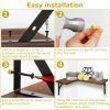 4Packs Corner Floating Shelf Wall Mount Display Storage Shelf Organizer Wood Metal Bedroom Living Room DÃ©cor