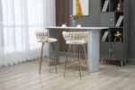 COOLMORE Bar Stools with Back and Footrest Counter Height Bar Chairs