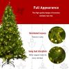 Best Choice 7.5-FT Artificial Christmas Tree with 1685 tips, 400LED, Hingeless Spruce PVC/PE Christmas Tree, Indoor and Outdoor, Green