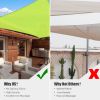 20'x16' Rectangle Sun Shade Sail/ Apple Green