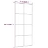 Sliding Door Black 35.4"x80.7" ESG Glass and Aluminum